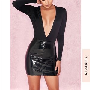 House of CB leather vinyl skirt XS